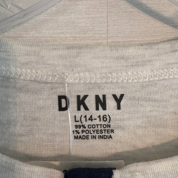 DKNY t-shirt blue and grey L(14-16) - Picture 4 of 5